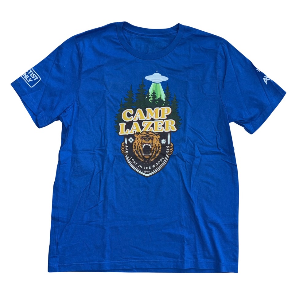Wynn Nightlife Camp Lazer Graphic T-Shirt Blue Avion Tequila Men Large L
